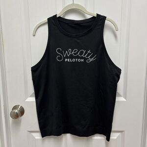LULULEMON Sweaty PELOTON Tank Top Sleeveless‎ Black / Silver